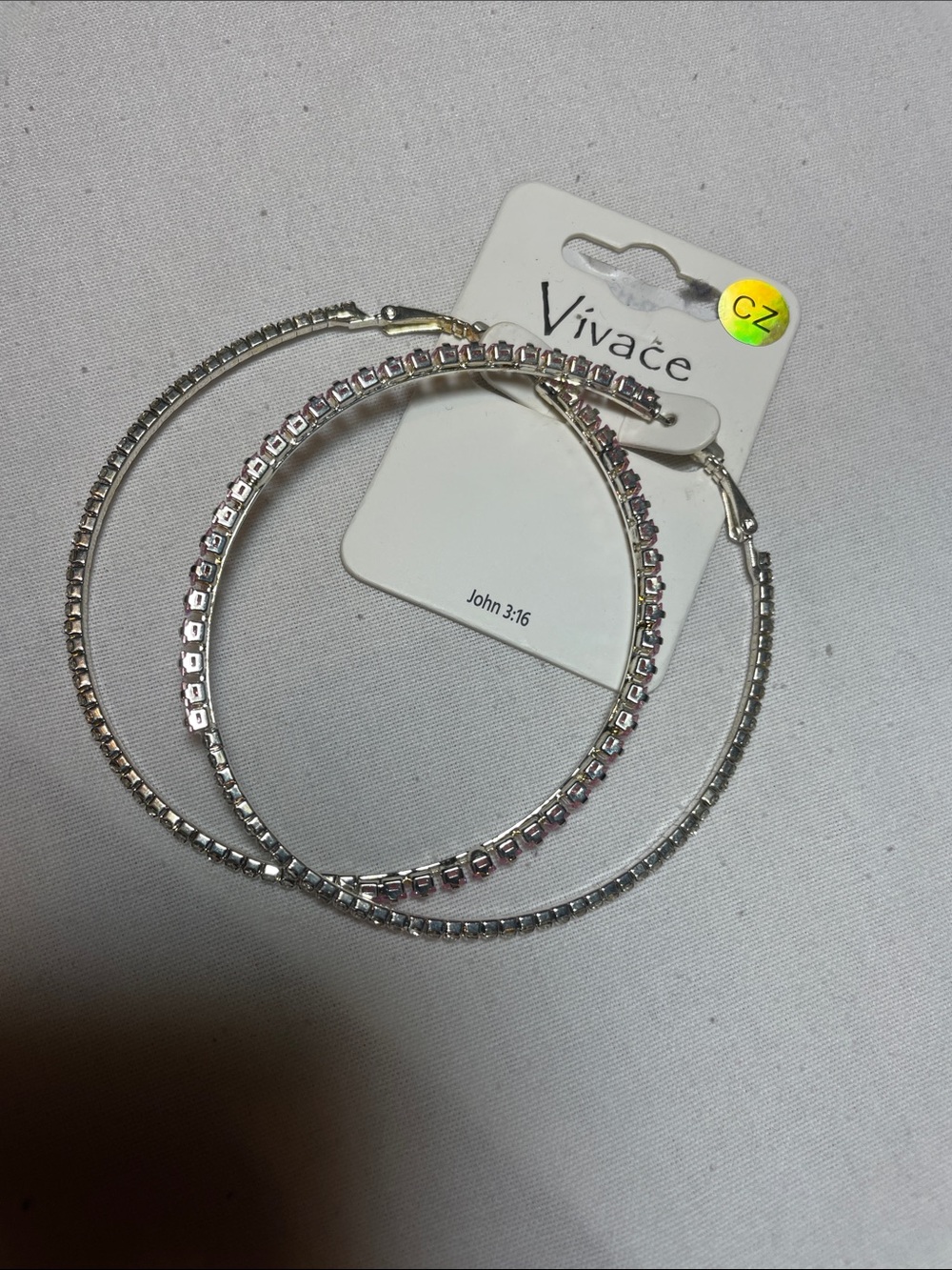 Silver Crystal and Pink Hoop Earrings - Silver Hoop Earrings